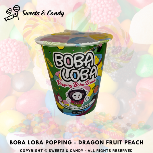 Boba Loba Popping - Dragon Fruit Peach