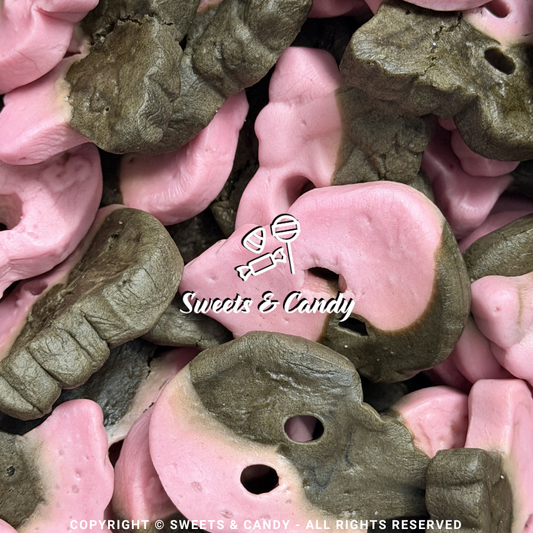 Bubs Raspberry Salty Liquorice Skulls