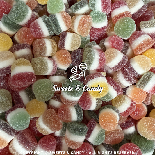 Sugared Tri-Coloured Gummies
