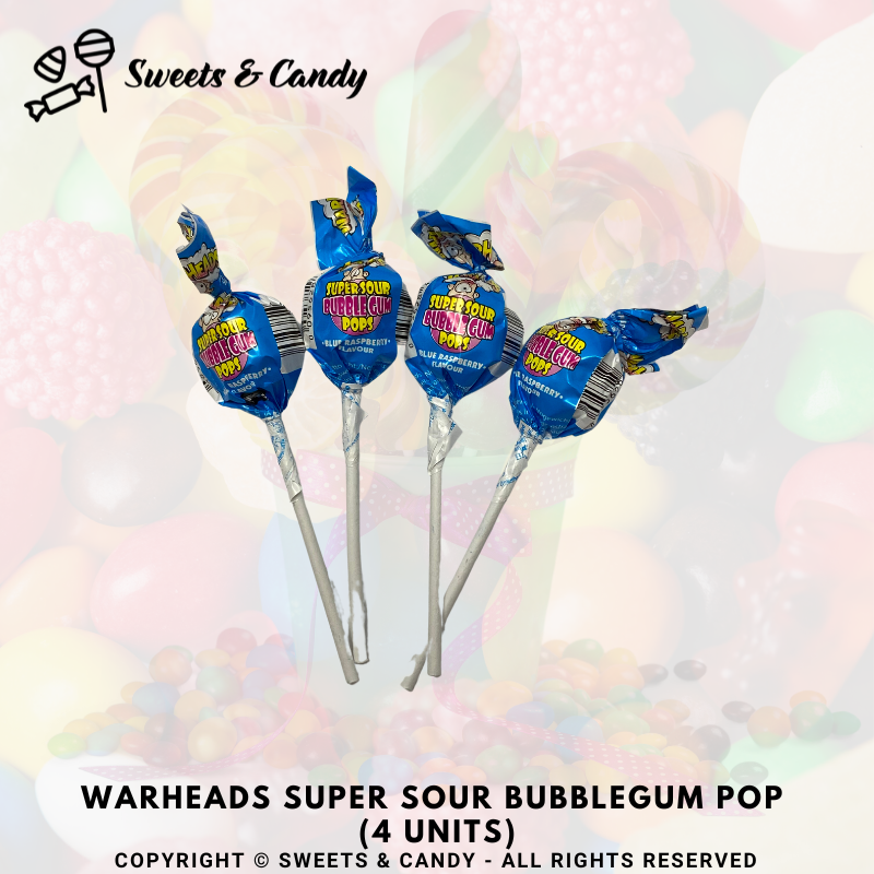 Warheads Super Sour Bubblegum Pop (4 Units)
