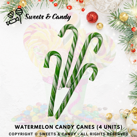 Watermelon Candy Canes (4 Units)