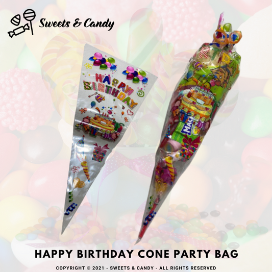 Happy Birthday Cone Party Bag