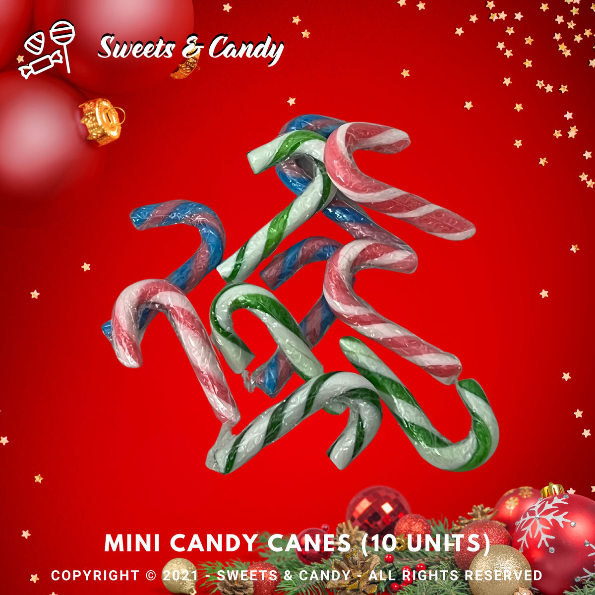 Mini Candy Canes (10 Units)