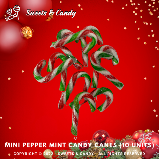 Mini Pepper Mint Candy Canes (10 Units)