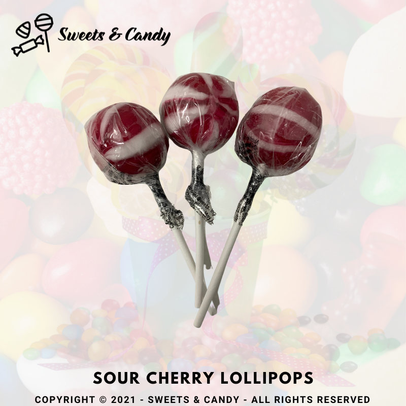 Sour Cherry Lollipops (4 Units)