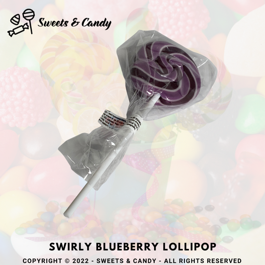 Swirly Blueberry Lollipop
